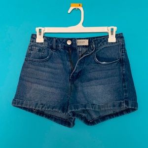 PACSUN DARK BLUE MOM SHORTS